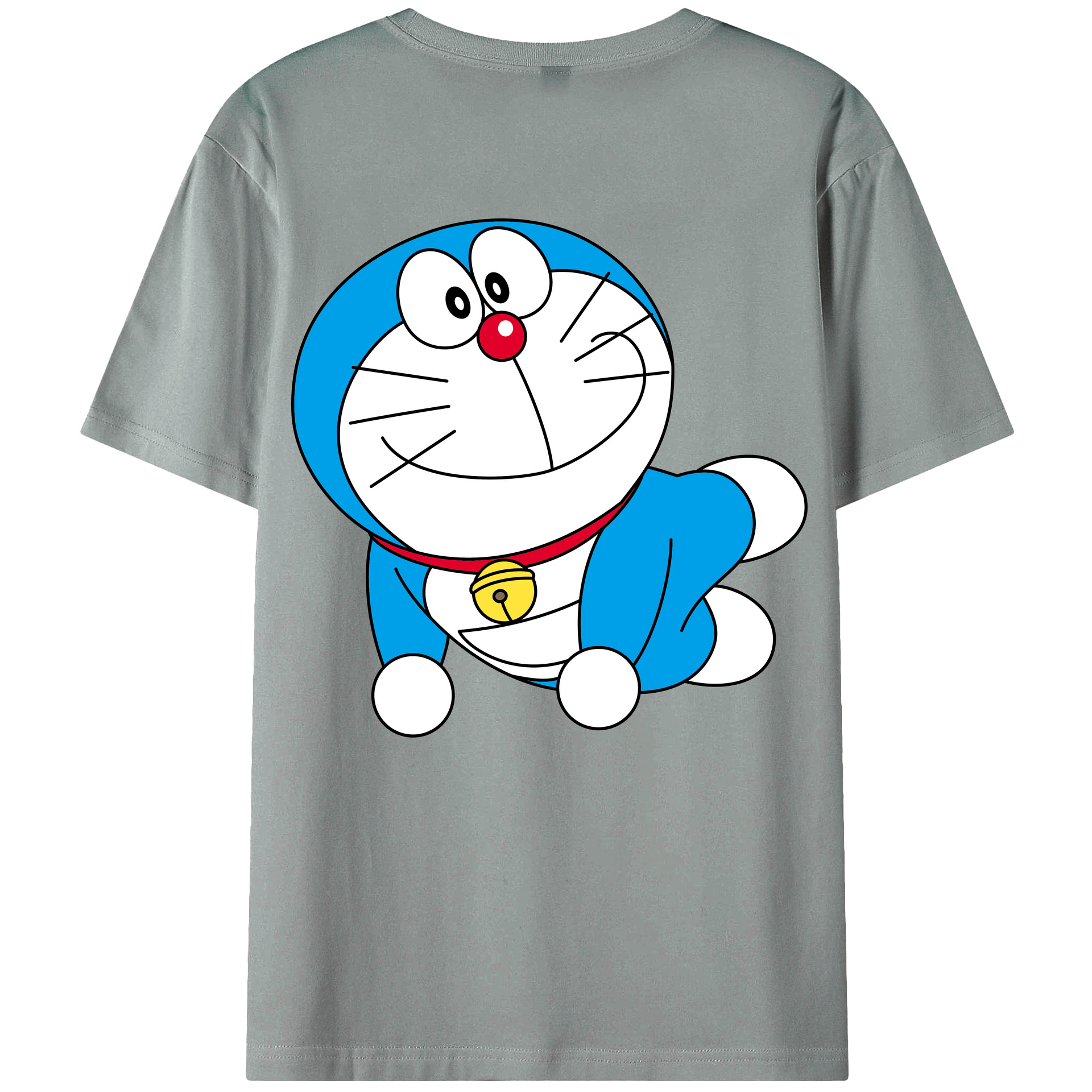（画像用） ドラえもん Doraemon 綿100％ メンズ半袖Tシャツ（バックプリント） 通気性